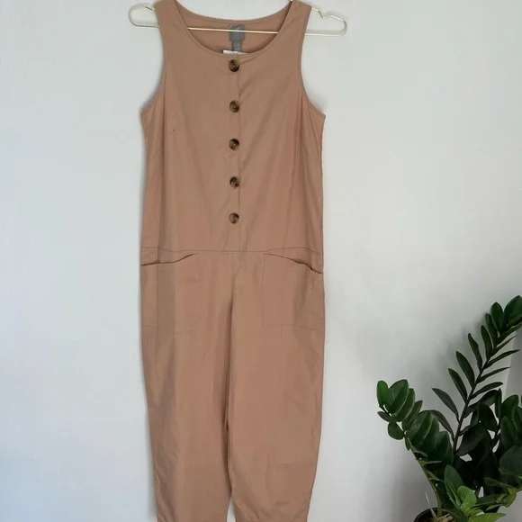 ASOS DESIGN sleeveless button front boilersuit size 0 NWT - Picture 3 of 5